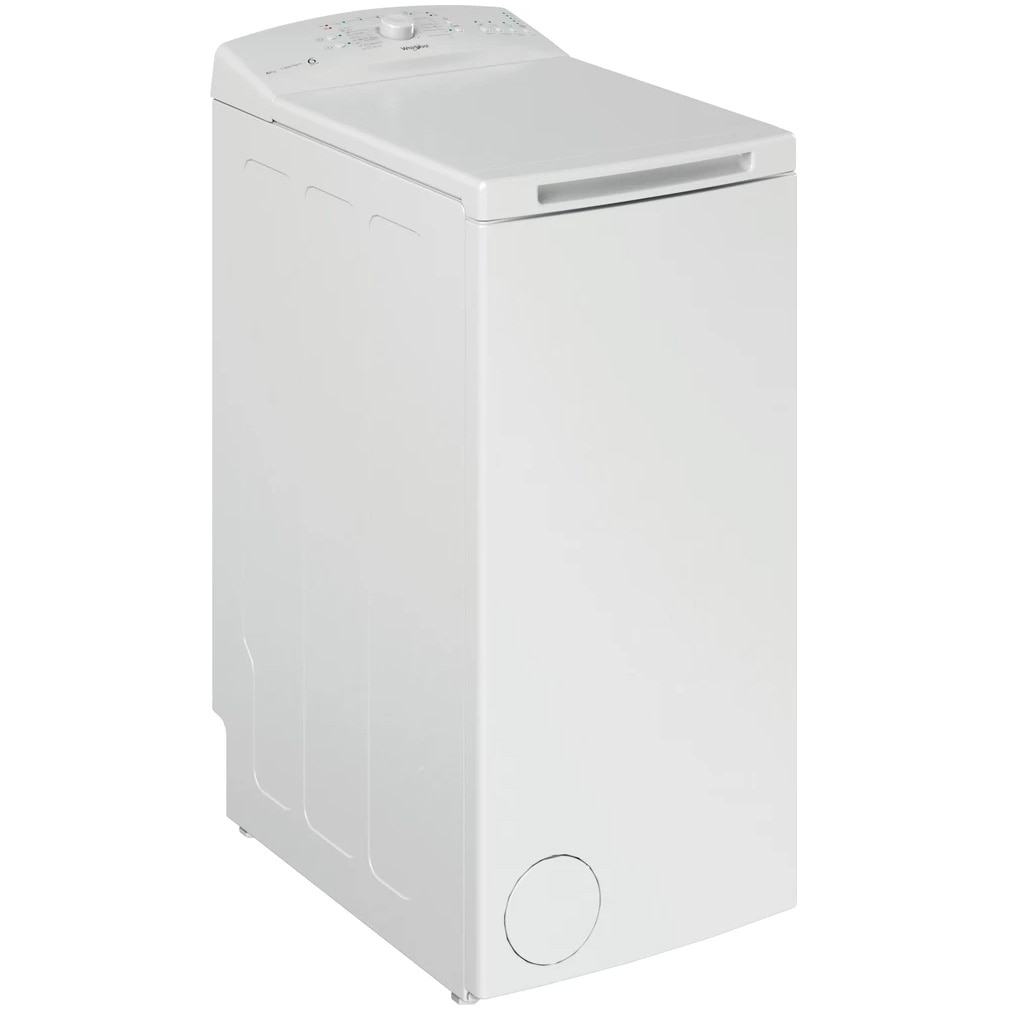 Masina de spalat rufe cu incarcare verticala Whirlpool TDLR 6040L EU/N, 6kg, 1000 rpm, Clasa C, Display LED, Tehnologia Al 6-lea Simt, Alb