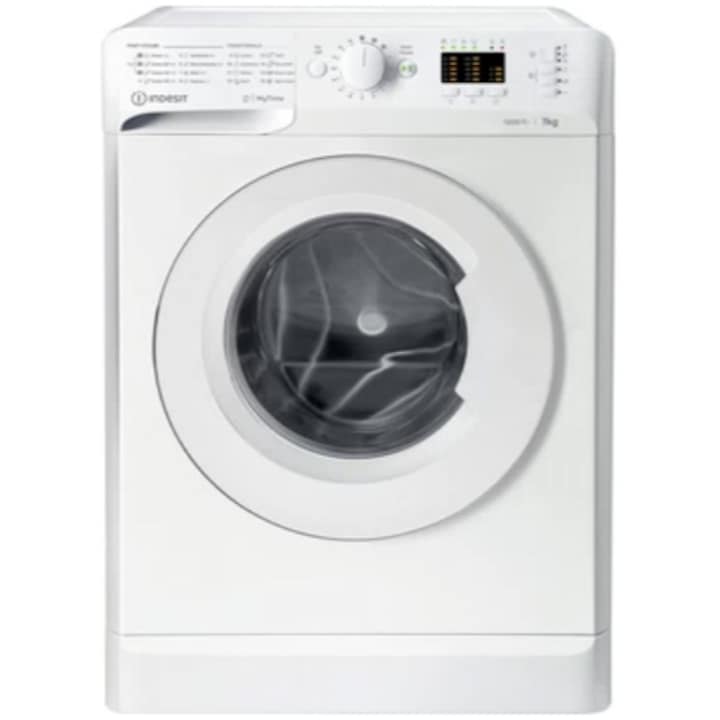 Пералня Indesit New MyTime MTWA 71252 W EE, 7 кг, 1200 об/мин, Клас E, Fast Cycles, LED Display, Бял