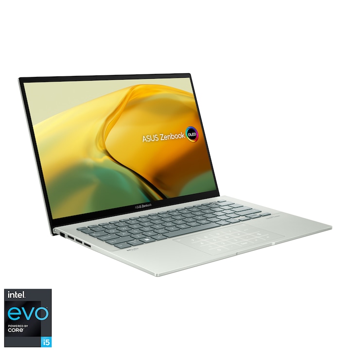 Asus ZenBook UX3402VA-KP525W 14" WQXGA laptop, Intel® Core™ i5-1340P, 16GB, 512GB SSD, Intel® Iris Xe Graphics, Windows 11, Magyar billentyűzet, Ezüst