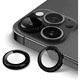 Folie Protectie Camera pentru iPhone 11 Pro / 11 Pro Max / 12 Pro, Sticla Securizata, Aluminiu, 3 bucati, Ultra Slim, Duritate 9H, Anti Zgarieturi, Anti Amprente, Anti Socuri, Negru