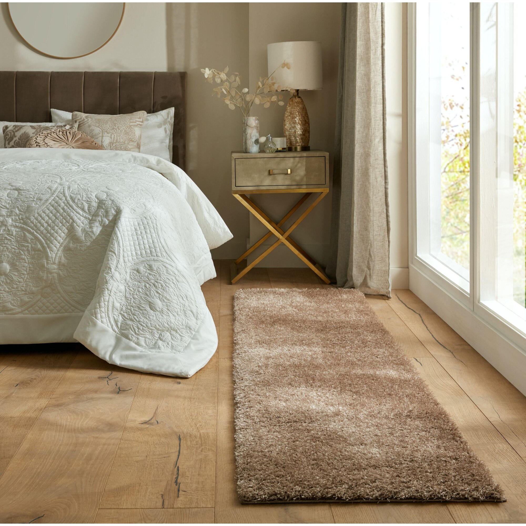 Covor, Flair Rugs, traversa Velvet Taupe 60X230 cm