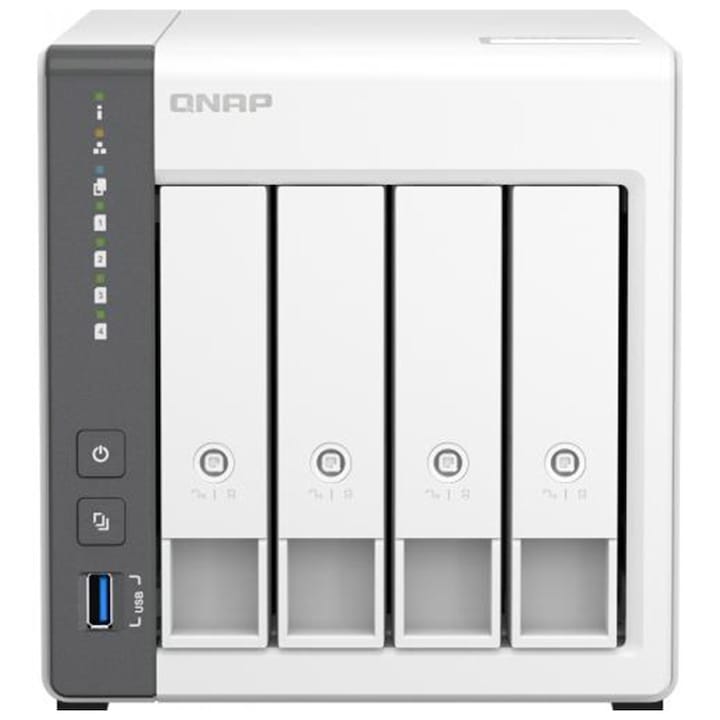 Network Attached Storage Qnap TS-433 cu procesor ARM 4-core Cortex-A55 2GHz, 4-Bay, 4GB DDR4, Port 2.5GbE