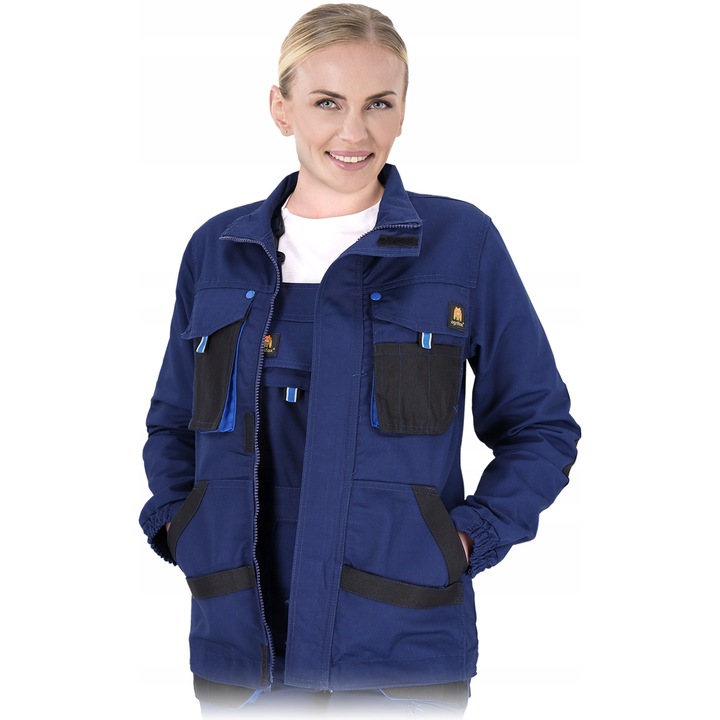 Jacheta protectie dama, Ogrifox, 5XL INTL, Albastru/Negru