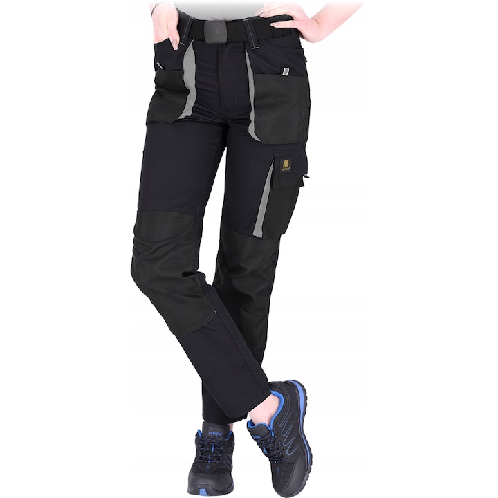 Pantaloni protectie dama, Ogrifox, Marimea 46, Negru/Gri