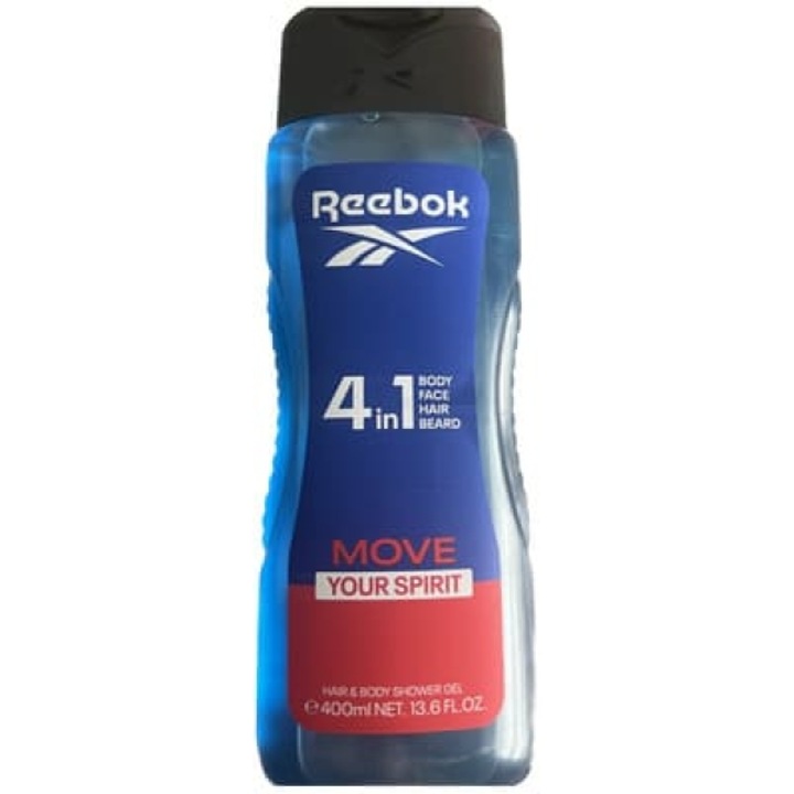 Gel de dus barbati Move Your Spirit 4 in 1, Reebok, 400 ml
