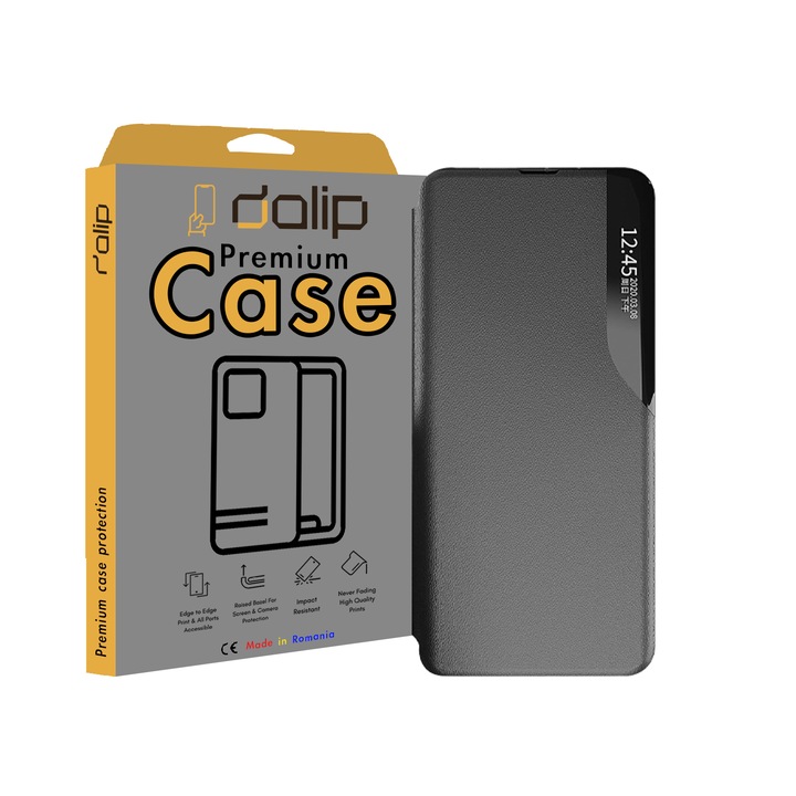 Dalip Smart Fold Case, за Samsung Galaxy S24 Plus, Premium TPU, черен
