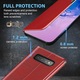 Dalip Smart Fold Cover, за Samsung Galaxy Note 10 Plus 4G / Note 10 Plus 5G, Premium TPU, червен