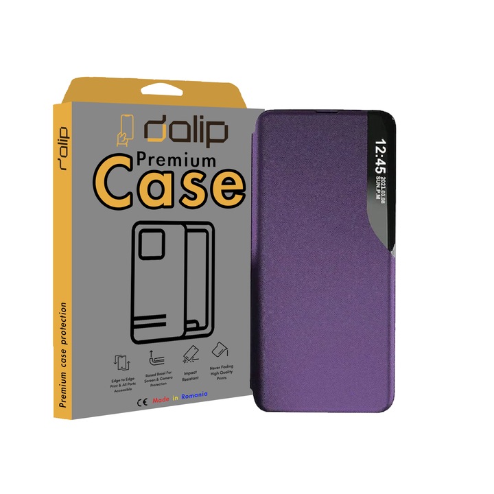 Dalip Smart Fold Case, за Xiaomi Redmi Note 10 5G/Poco M3 Pro 5G, Premium TPU, лилав