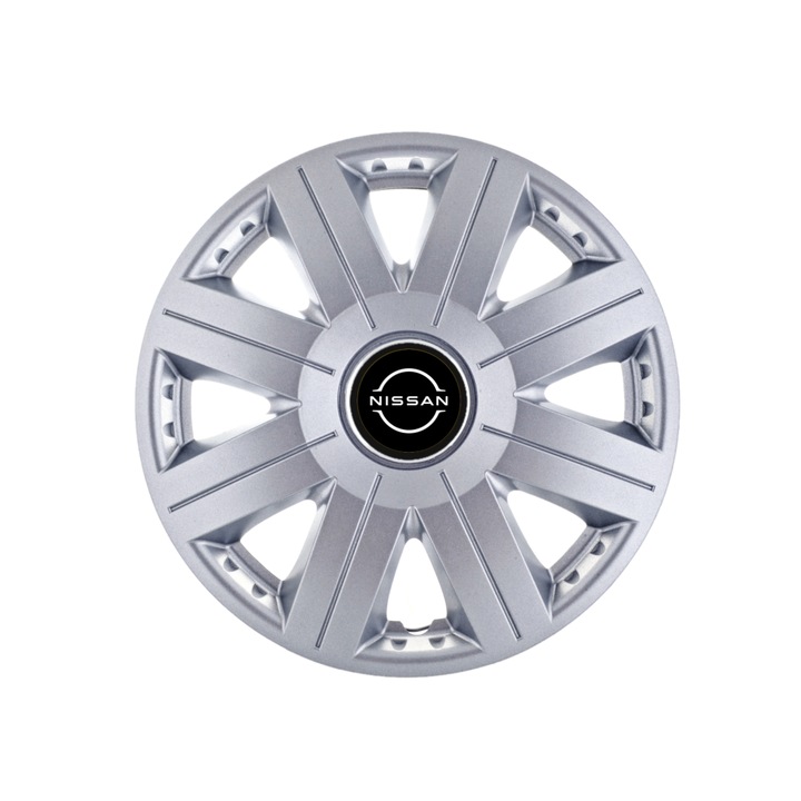 Set 4 Capace Roti CREATIVE REY® potrivite jantelor de 14 inch, pentru Nissan Nou model Cosmos Gray