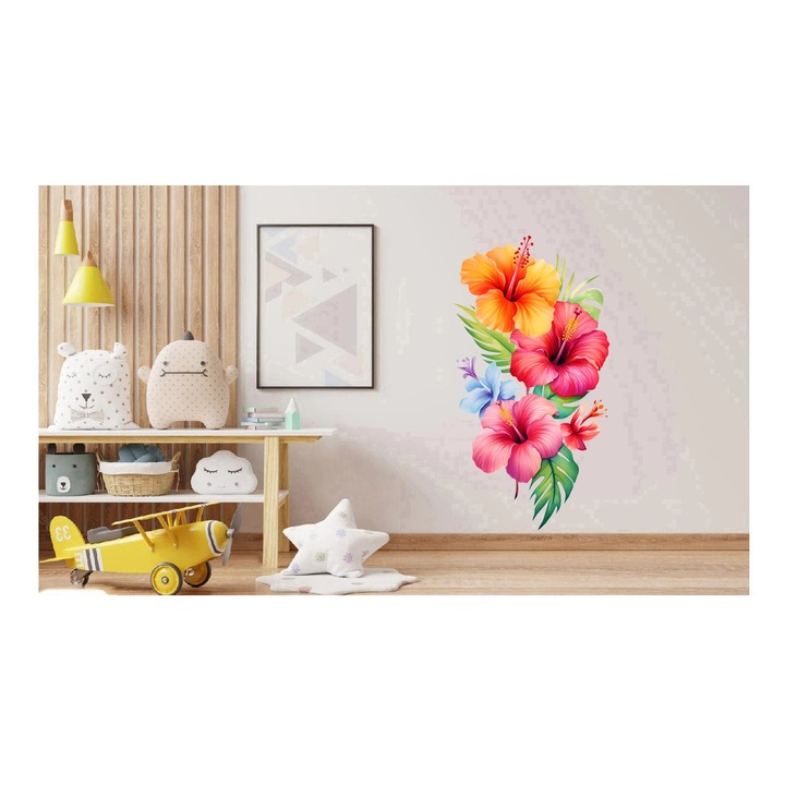 Sticker decorativ, Flori, 90 cm, 12221ST-3 - eMAG.ro