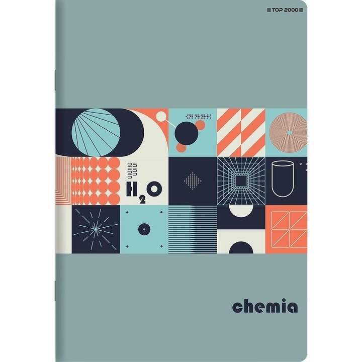 Set 10 caiete A5, TOP 2000, 60 file, Chimie, Multicolor