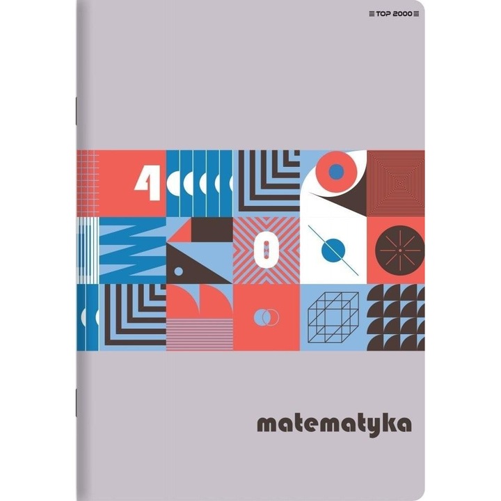 Készlet 10 TOP 2000 füzet, A5, Matematika, 60 lap, Többszínű