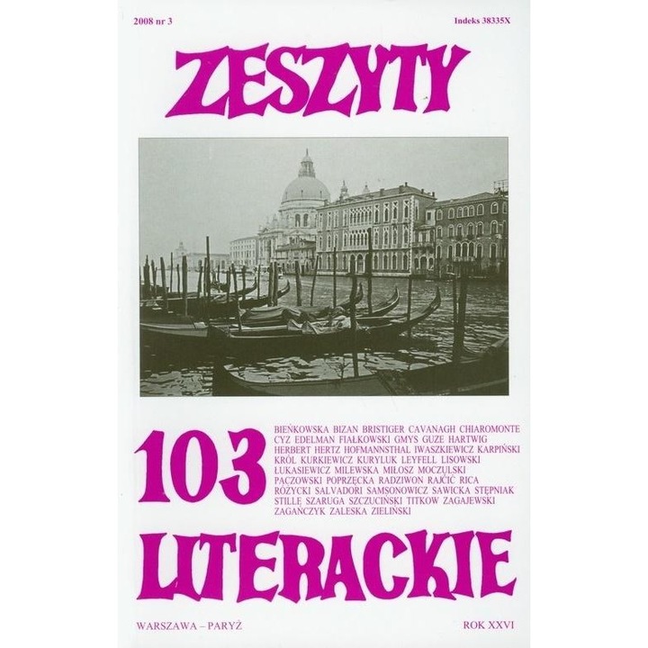 Zeszyty literackie 103 3/2008