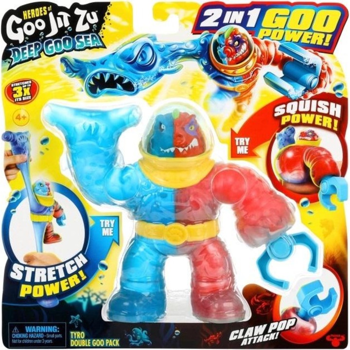 Figura, Goo Jit Zu, Deep Goo Sea, Tyro, 16,5 cm, +3 év, Többszínű