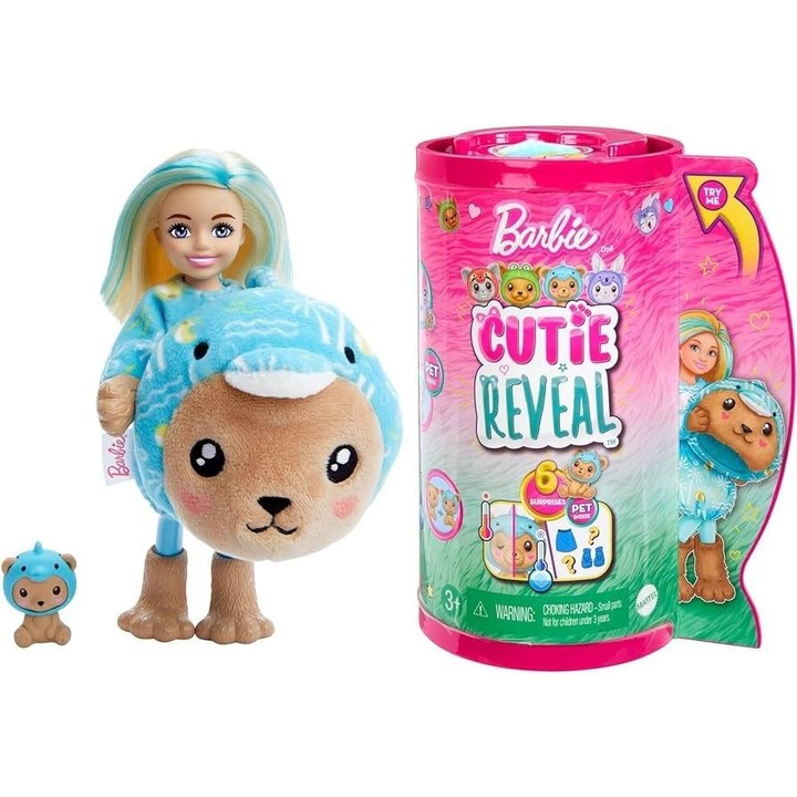 Кукла в животински костюм, Barbie Color Reveal Chelsea, Multicolor