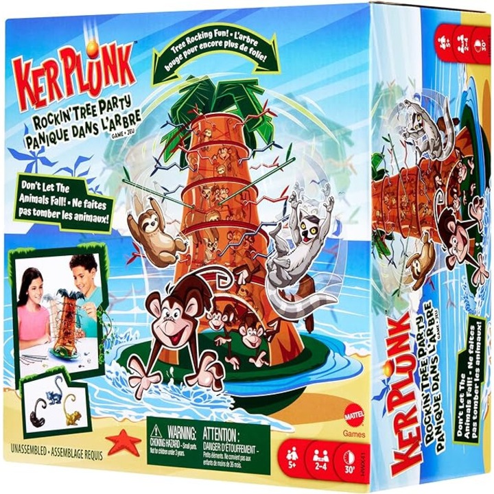 Gyerek kézügyességfejlesztő játék, Mattel Game Monkey Tree Fun, Műanyag, Többszínű