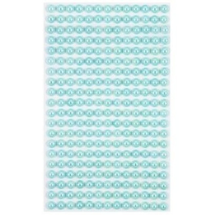Set perle autocolante, dp Craft, 6 mm, turcoaz, 260 bucati