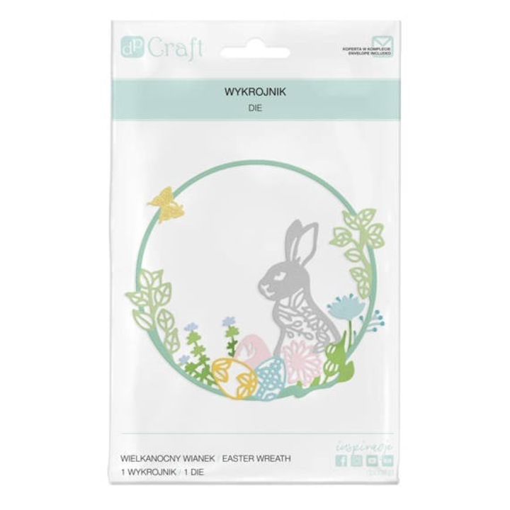 Seturi de artizanat, dp Craft, Wykrojnik wianek, 10x9,4cm, 1 bucata