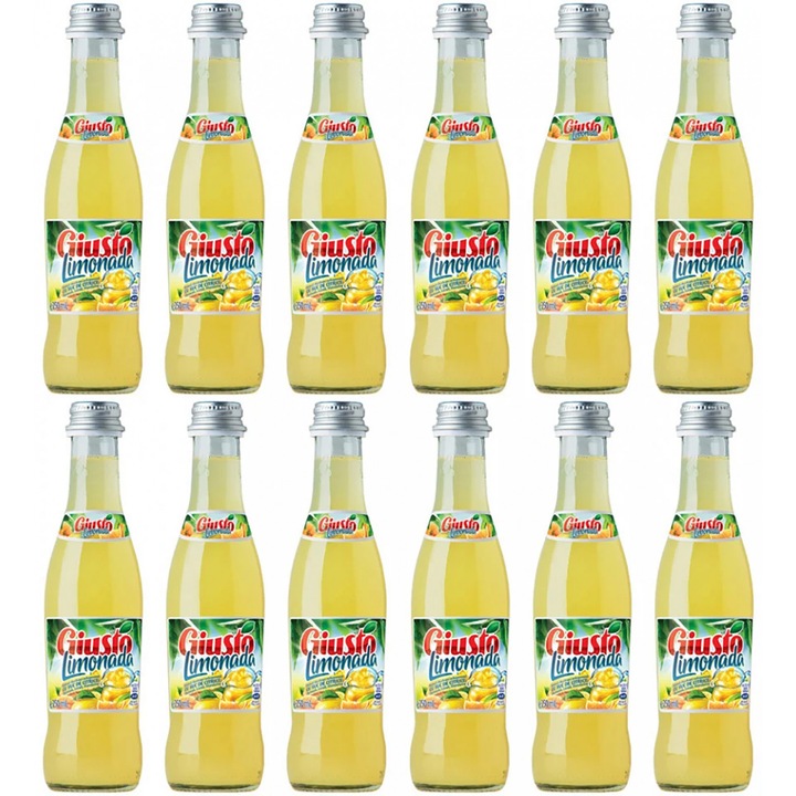 Bautura carbogazoasa Limonada, Giusto, 12 x 0.25 l, sticla