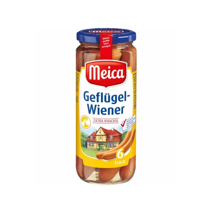 Crenvursti de pui, Meica, Geflügel-Wiener, 540 g