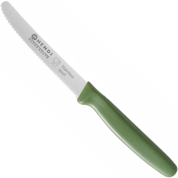 Cutit universal Hendi, 22cm, inox, maner PVC, verde