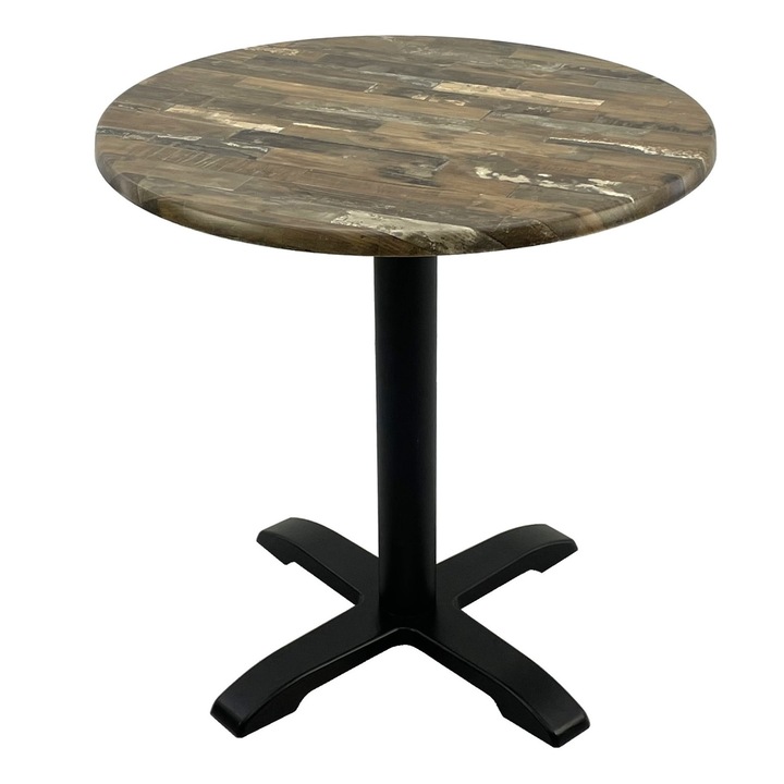 Masa rotunda bistro D70xh74cm, Raki Maracaibo, blat werzalit si baza metalica