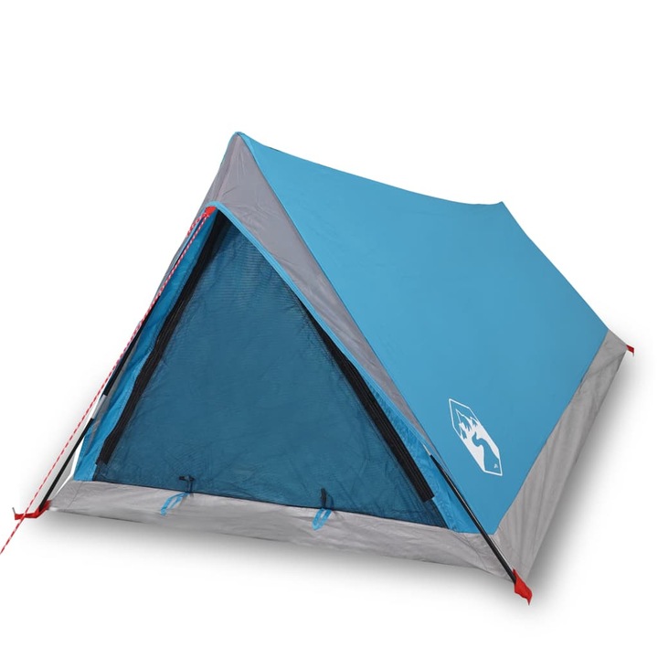 Cort camping pentru 2 persoane vidaXL, albastru, impermeabil 1.35 kg