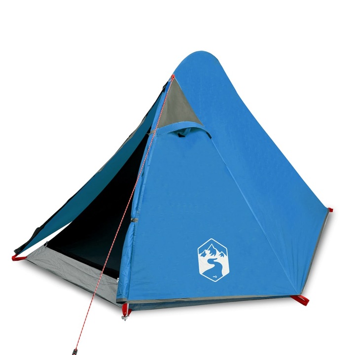 Cort de camping cupola pentru 2 persoane vidaXL, albastru, impermeabil 2.05 kg