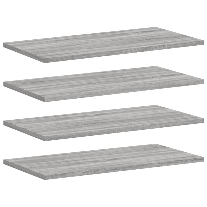 VidaXL 4 db szürke sonoma színű szerelt fa fali polc 60 x 30 x 1, 5 cm 7.1 kg