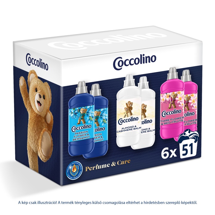 Coccolino Perfume&Care öblítőcsomag,6x1275ml