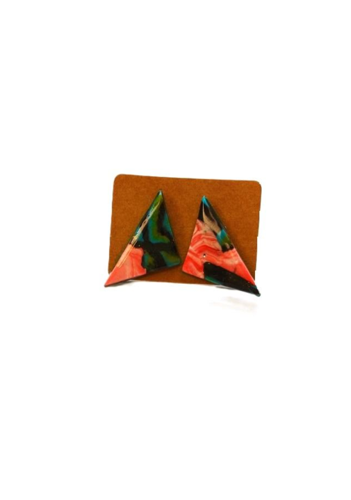 Cercei simpli, unicat din pasta polimer si metal