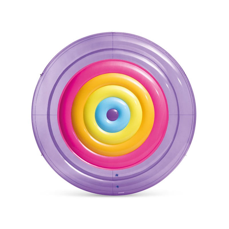 Saltea gonflabila Intex - Rainbow Fiesta Island 201 x 24 cm