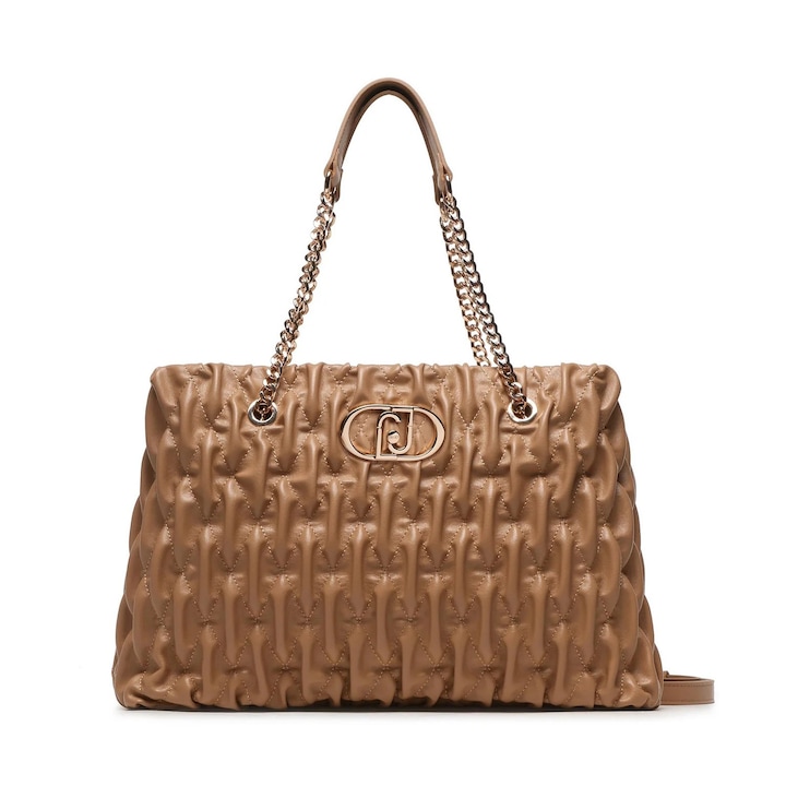 Geanta shopper dama, Liu Jo, AF3129, Maro camel deschis, 38 x 14 x 25 cm