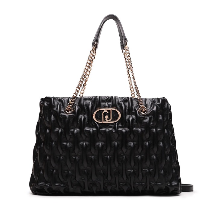 Geanta shopper dama, Liu Jo, AF3129, Negru, 38 x 14 x 25 cm