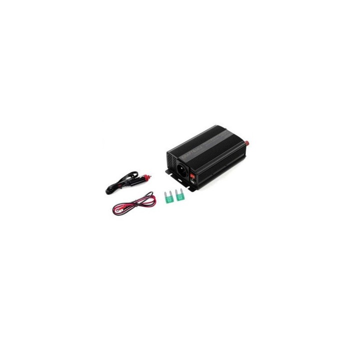 Преобразувател на напрежение, Kraft&Dele, KD1256, 12V - 230V 500/1000W