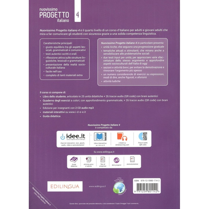 Nuovissimo Progetto italiano 4 Libro dello studente ; Maria Angela Cernigliaro
