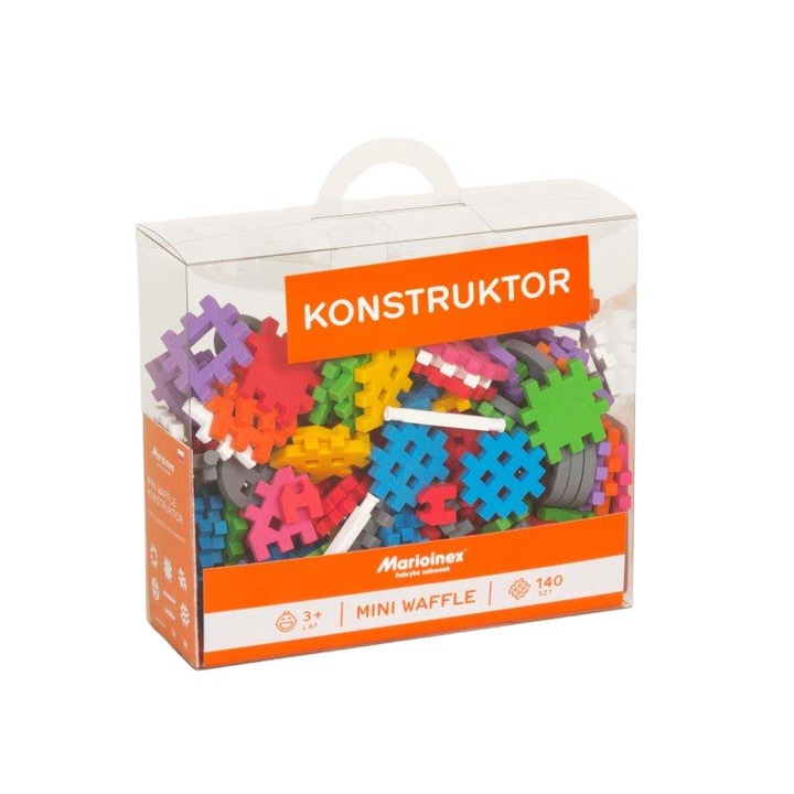 Set de constructie, Constructor, 140 piese, Mini Waffles, Marioinex