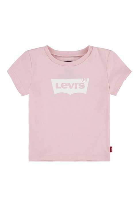 Levi's, Tricou cu imprimeu logo, Alb/Roz