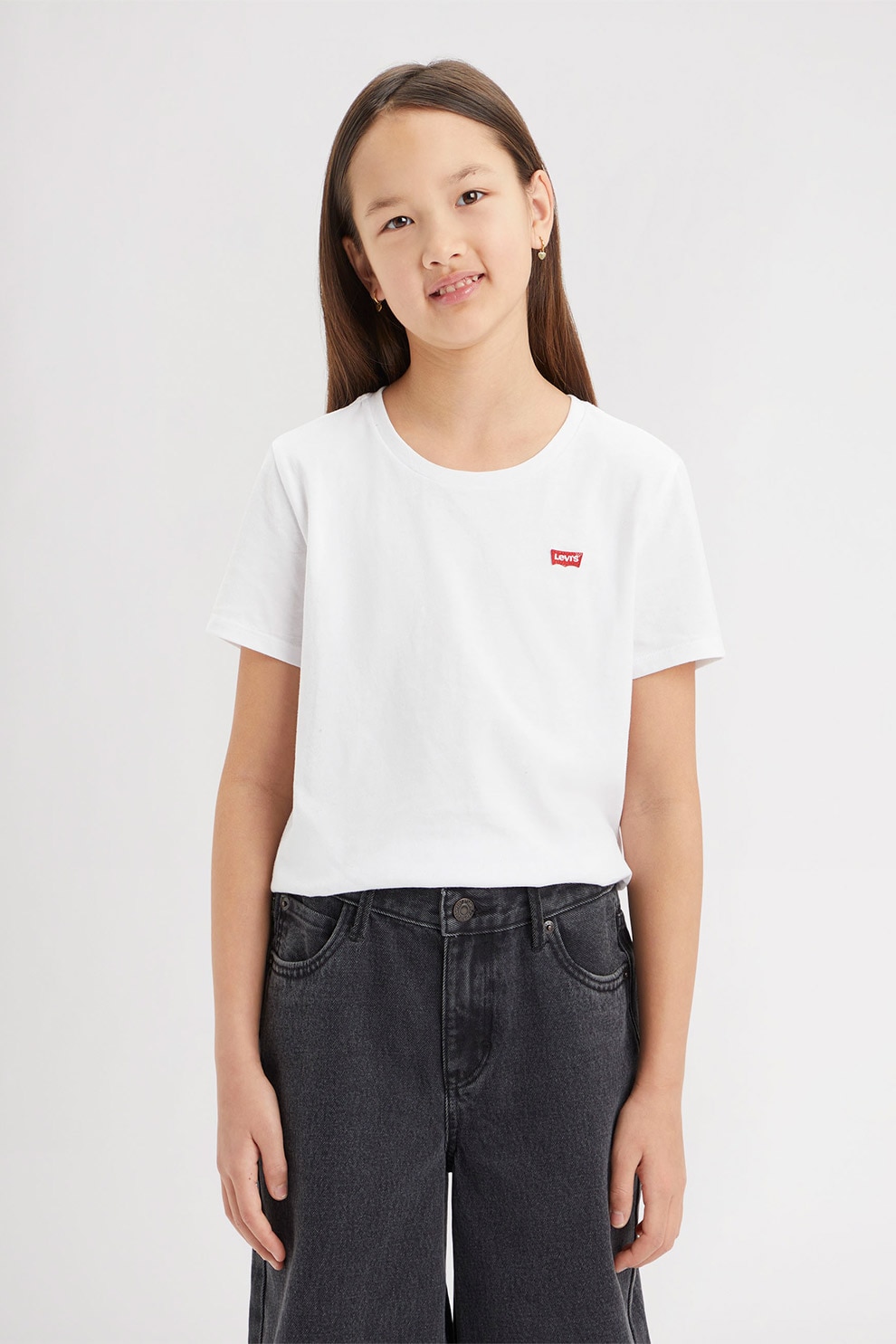 Levi's, Tricou cu decolteu la baza gatului Batwing Chest Hit, Alb, 158 CM