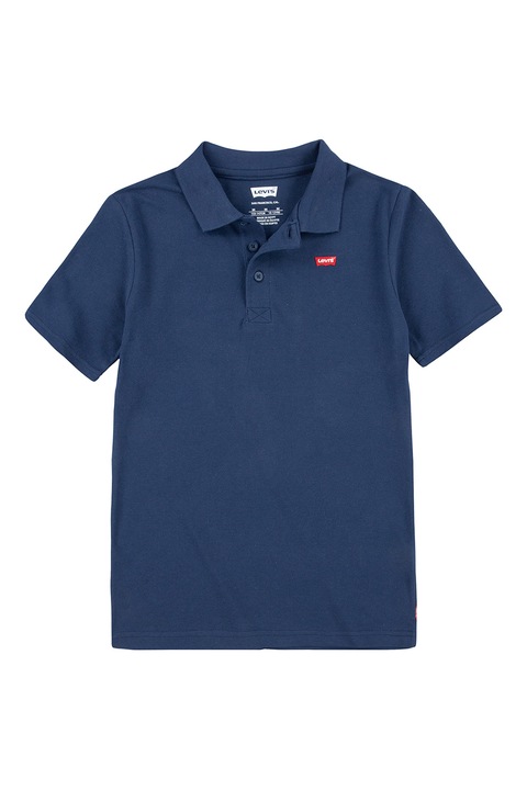 Levi's, Тениска от памучно пике с яка, Тъмносин