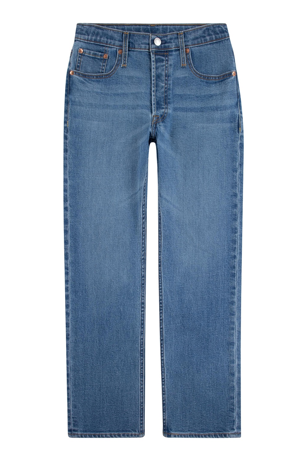 Levi's, Blugi cu nasturi 501®, Albastru, 140 CM