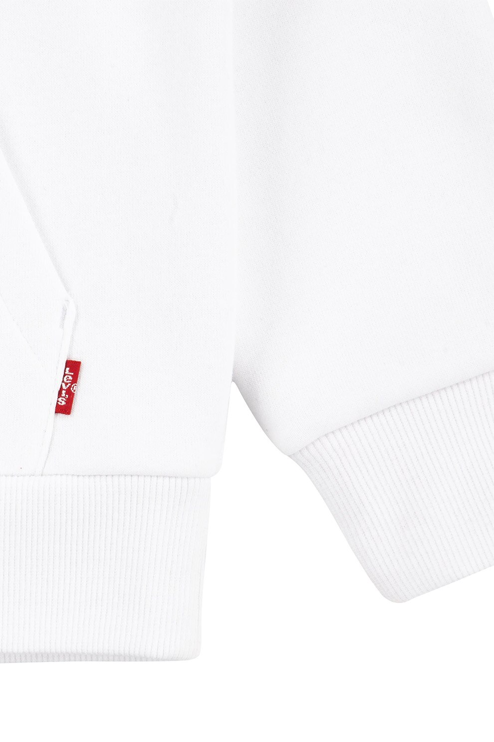 「カズ8778」 Levi's, Hanorac cu imprimeu logo si buzunar kangaroo, Rosu, Alb