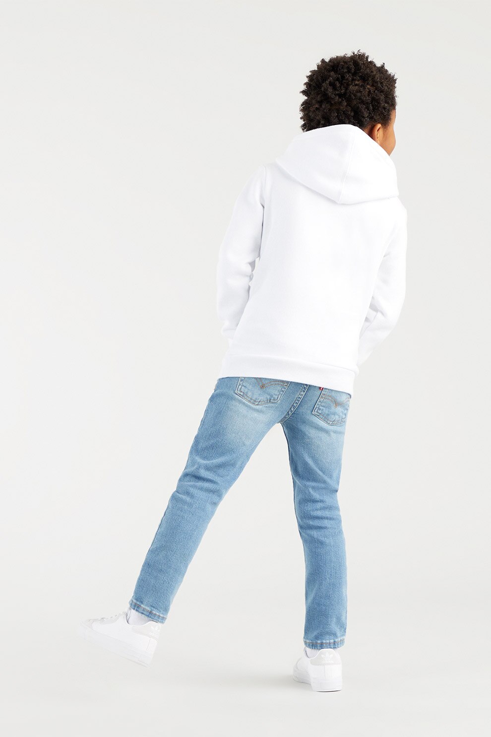 Levi's, Hanorac cu imprimeu logo si buzunar kangaroo, Rosu, Alb