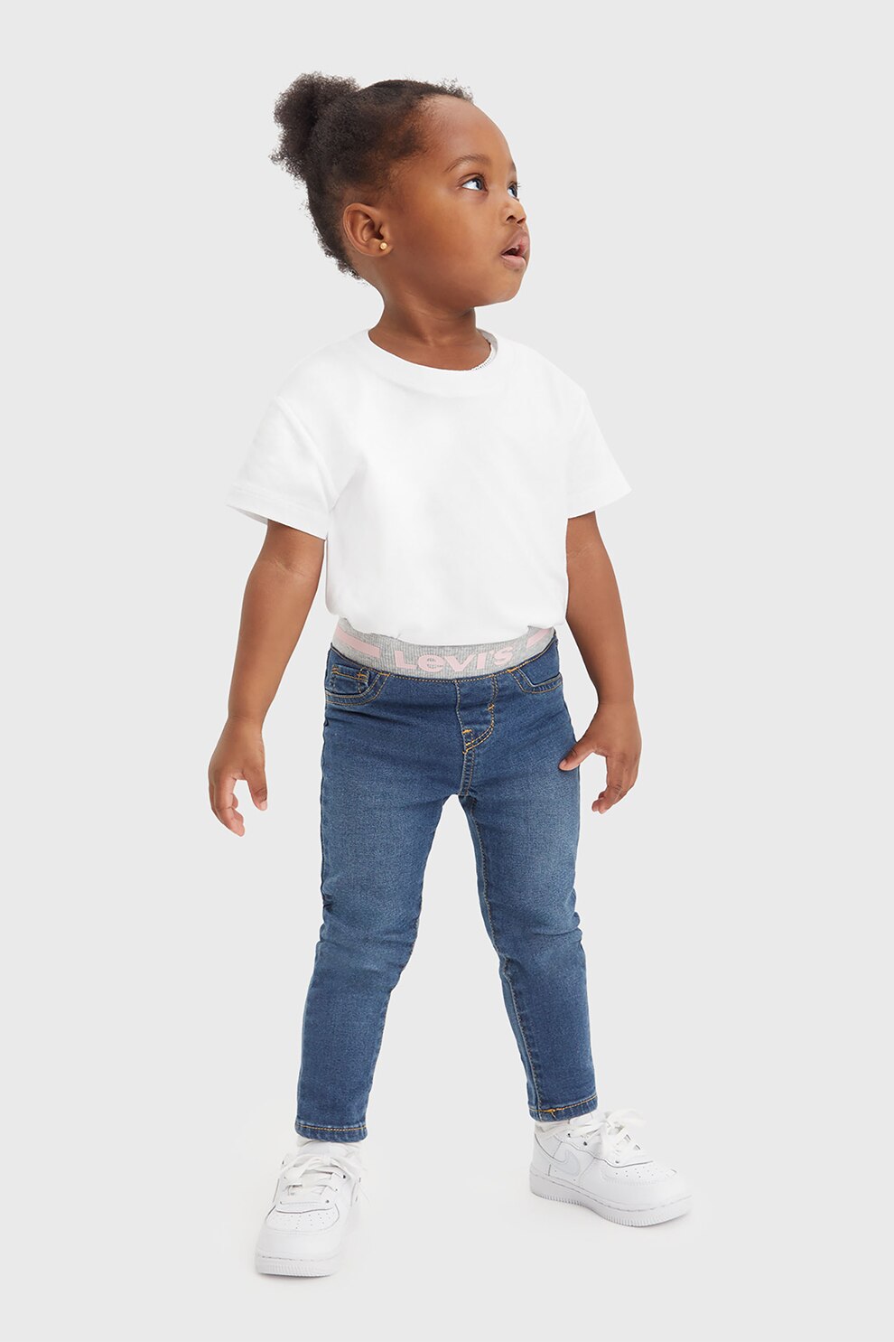 Levi's, Blugi cu talie elastica, Albastru inchis, 86 CM