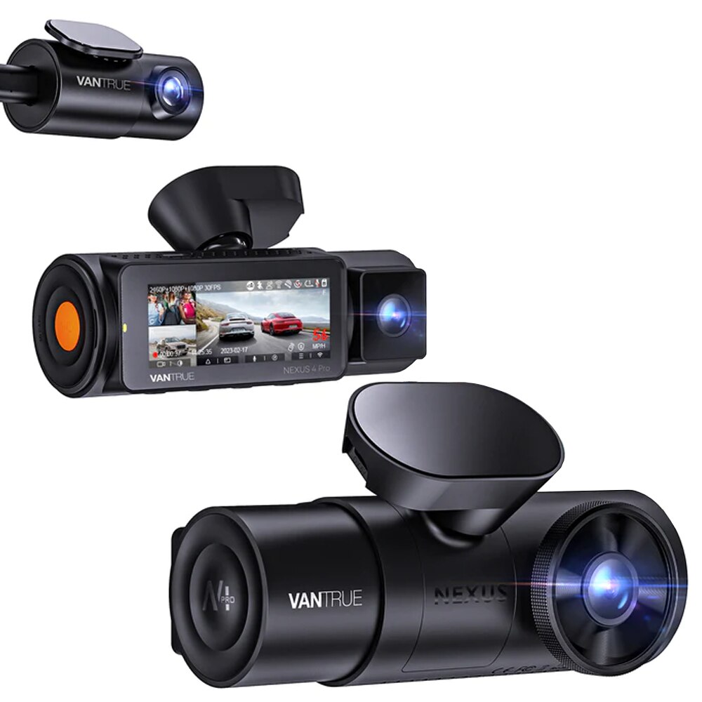 Camera auto tripla Vantrue N4 Pro fata-spate-interior, WiFi 5GHz