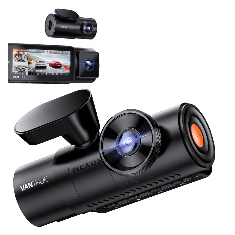 Camera auto tripla Vantrue N4 Pro fata-spate-interior, WiFi 5GHz