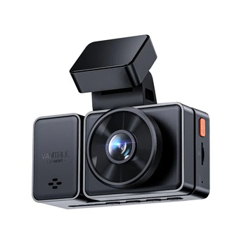 Camera auto tripla Vantrue E3 fata-spate-interior, WiFi 5GHz 1944P + 1080P + 1080P, telecomanda control vocal, Night Vision, ecran 2.45", GPS, G-sensor si monitorizare parcare