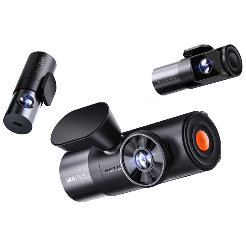 Camera auto cu 4 canale Vantrue N5 fata-spate-interior, WiFi 5GHz, 2.7K ...