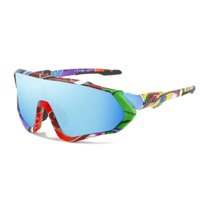 Dubery sport napszemüveg, polarizált, nagy keretes, szélálló, UV400, többszínű