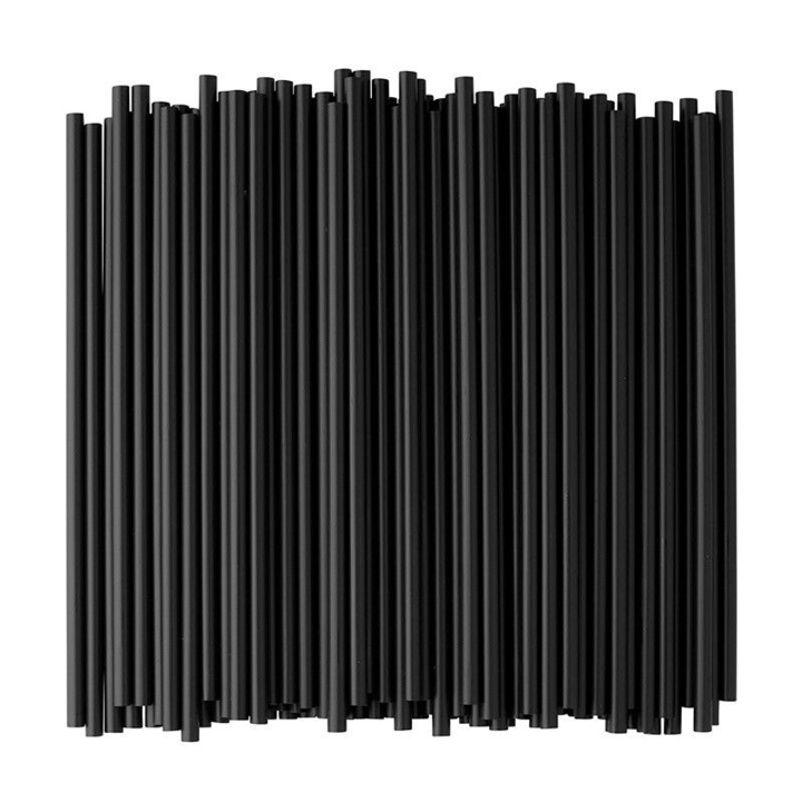 Paie din Plastic drepte, Groase 240mm x 7mm, Ambalate Individual, Culoare Neagra, 500 Bucati